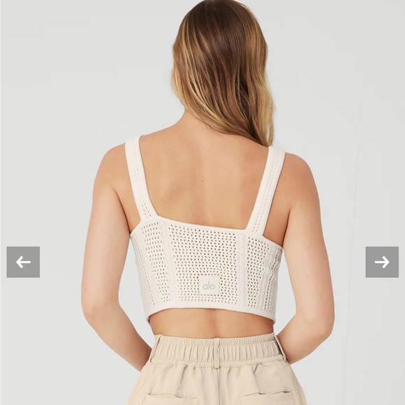 Alo Yoga Open-Knit Chase The Sun Corset Tank XS - Picture 9 of 9